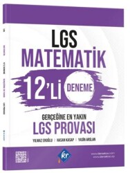 LGS Matematik 12`li Deneme Gerçeğine En Yakın LGS Provası - KR Akademi Yayınları