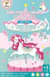 Lino Tekrar Tekrar Kullanılabilen Sticker Seti Unicorns - 1