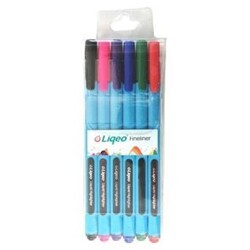 Liqeo Fineliner Kalem 6lı Pvc - Liqeo