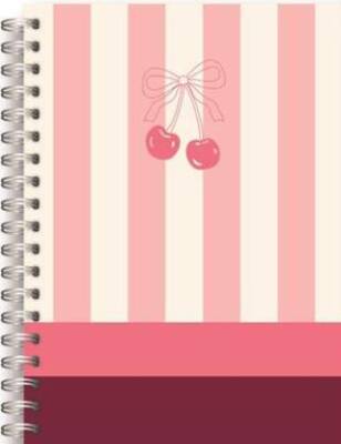 Liz 17X24 Spiralli Sert Kapak 120 Yaprak Kareli Defter Çizgili Kiraz - 1