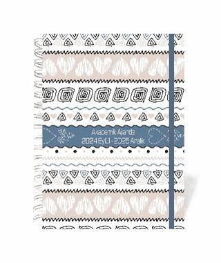 Liz Ajakdsp-2 17X24 Spiralli Akademik Ajanda Soyut Desenli - 1