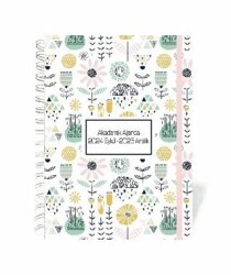 Liz Ajakdsp-5 17X24 Spiralli Akademik Ajanda Şekilli Desenli - Lizy