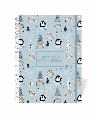 Liz Ajakdsp-3 17X24 Spiralli Akademik Ajanda Kırmızı Soyut Desenli - 1