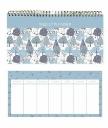 Lizy 13X27.5 80Gr 52Yp Spiralli Haftalık Planlayıcı Minimal Ağaç Desenli - Lizy