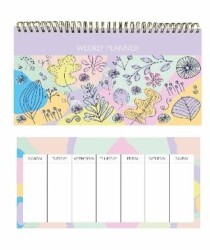 Lizy 13X27.5 80Gr 52Yp Spiralli Haftalık Planlayıcı Soyut Desenli - Lizy