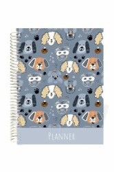 Lizy Sert Kapak Spiralli 4 Renk Baskılı Tarihsiz Ajanda Köpek Tasarımlı - Lizy