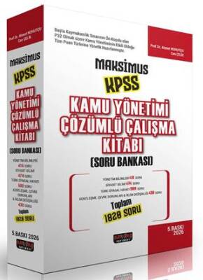 Maksimus KPSS Kamu Yönetimi Çözümlü Çalışma Kitabı Soru Bankası - 1