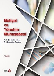 Maliyet ve Yönetim Muhasebesi - Beta Yayınevi