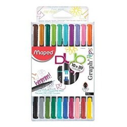 Maped Fineliner 10lu Graph Peps Duo - Maped
