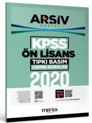 Marka Yayınları 2020 KPSS Ön Lisans Arşiv Serisi Tıpkı Basım Çıkmış Sorular - 1