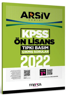 Marka Yayınları 2022 KPSS Ön Lisans Arşiv Serisi Tıpkı Basım Çıkmış Sorular - 1