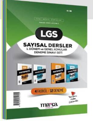 Marka Yayınları 2025 LGS Sayısal Dersler 1. Dönem ve Genel Konular Deneme Sınavı Seti 4 Fasikül 12 Deneme - 1
