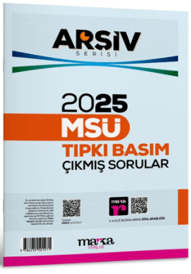 Marka Yayınları 2025 MSÜ Çıkmış Sorular Tıpkı Basım Çözümlü Arşiv Serisi - 1