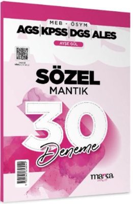 Marka Yayınları AGS KPSS DGS ALES Sözel Mantık 30 Deneme - 1