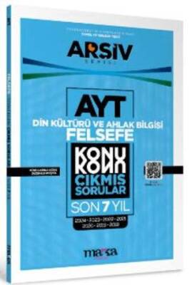Marka Yayınları AYT Din Kültürü ve Ahlak Bilgisi - Felsefe Konu Konu Çıkmış Sorular Son 7 Yıl - 1
