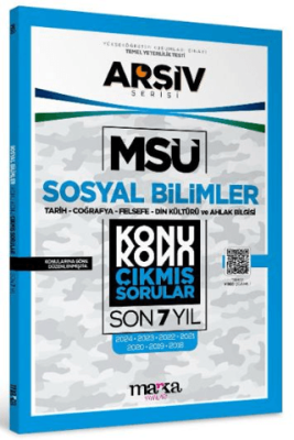 Marka Yayınları MSÜ Sosyal Bilimler Konu Konu Çıkmış Sorular Son 7 Yıl - 1