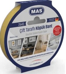 Mas 2643 Çift Taraflı Köpük Bant - 19mm x 5m - MAS Kırtasiye