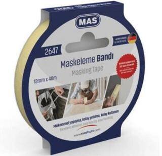 Mas 2647 Maskeleme Bandı - 12mm x 40m - 1