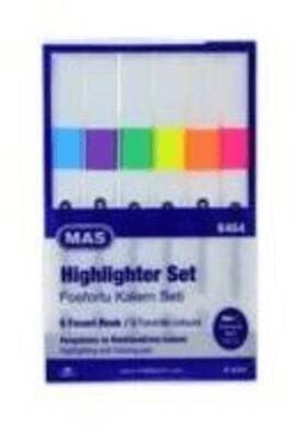 Mas 6464 Fosforlu Kalem Fantezi 6 Renk Set - 1