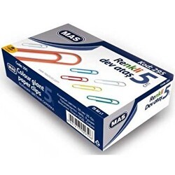 Mas Renkli Dev Ataş Pvc Kaplı 50 Mm - MAS Kırtasiye