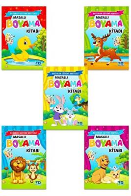 Masallı Boyama Kitabı 5 Kitap Takım - 1