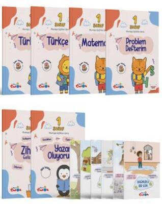 Mavi Önlük 1. Sınıf Etkinlik Seti İkinci Dönem 12 Kitap - 1