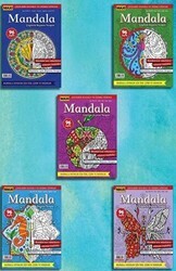 Maxi Mandala Çizgilerle Boyama Terapisi 5`li Set - Maxi Yayıncılık