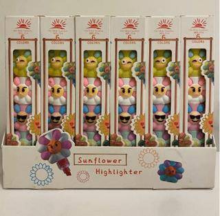 Maxx 6 Renk Çiçek Fosforlu Kalem - 1