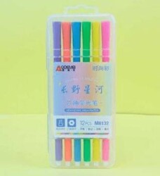 Maxx M-6132 Fosforlu Fineliner Kalem 12 Renk - 1