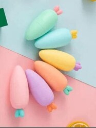 MDS Havuç Şekilli Pastel Fosforlu Kalem 6Lı - MDS