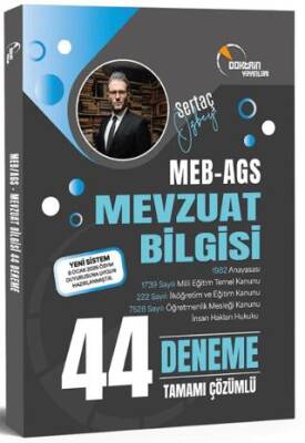 MEB AGS Mevzuat Bilgisi Tamamı Çözümlü 44 Deneme - 1