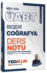MEB AGS ÖABT Beşeri Coğrafya Ders Notu - Yediiklim Yayınları