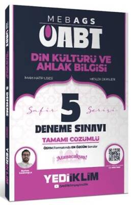 MEB AGS ÖABT Din Kültürü Ve Ahlak Bilgisi Safir Serisi Tamamı Çözümlü 5 Deneme Sınavı - 1