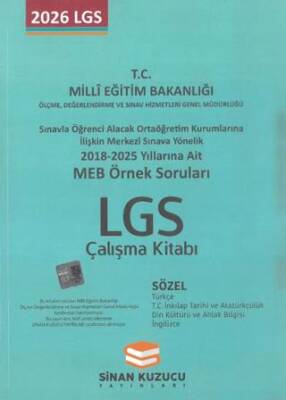 MEB Örnek Soruları LGS Çalışma Kitabı Sözel - 1