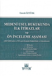 Medeni Usul Hukukunda İlk İtirazlar ve Ön İnceleme Aşaması - Yetkin Yayınları