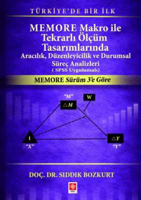 Memore Makro ile Tekrarlı Ölçüm Tasarımlarında Aracılık, Düzenleyicilik ve Durumsal Süreç Analizleri SPSS Uygulamalı - 1