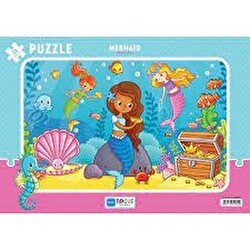Mermaid 30 Parça Puzzle Deniz Kızı Blue Focus Yayınları - Blue Focus Yayınları