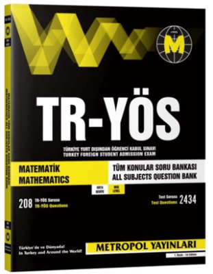 Metropol Yayınları TR-YÖS Matematik Tüm Konular Soru Bankası - 1