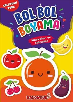 Meyveler ve Sebzeler - Kolaydan Zora Bol Bol Boyama - 1