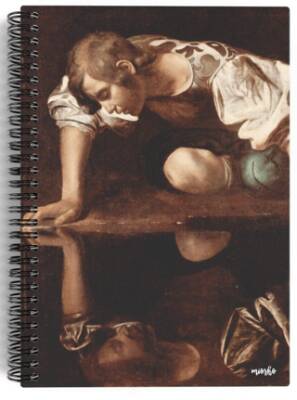 Michelangelo Merisi da Caravaggio - Narcissus, 1597-99 - Spiralli Defter 16 - Çizgisiz - 100 Sayfa - 1