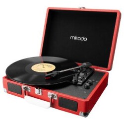 Mikado Nostalgia Mn-P317 Kırmızı Pikap+Rca+Bluetooth Destekli Müzik Kutusu - Mikado Elektronik