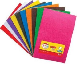 Mileo 1765 Keçe 180gr 20x30 10lu Paket Karışık Renkler - MAS Kırtasiye