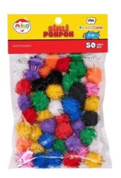Mileo 1780 Ponpon Simli Renkler 2cm 50li - MAS Kırtasiye