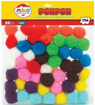 Mileo 1786 Ponpon Fosforlu Renkler 3cm 25li - 1
