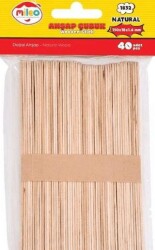 Mileo 1832 Ahşap Çubuk Kare 150x18x1,6 mm - Naturel - MAS Kırtasiye