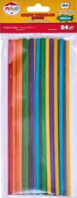 Mileo 1835 Ahşap Çubuk - Yuvarlak 5 x 200 mm - Renkli - 1