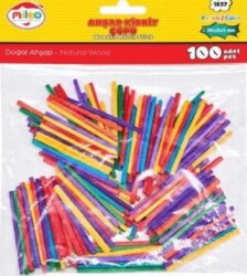 Mileo 1837 Ahşap Çubuk-Kibrit Çöpü 2x2x50 mm-Renkli - MAS Kırtasiye