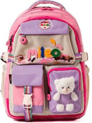 Mileo 2802 Teddy Okul Çantası - Pembe Lila - 1