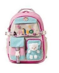 Mileo 2802 Teddy Okul Çantası Pembe Turkuaz - MAS Kırtasiye