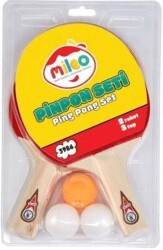 Mileo 3986 Pinpon Seti Blister 2 Raket 3Top - MAS Kırtasiye